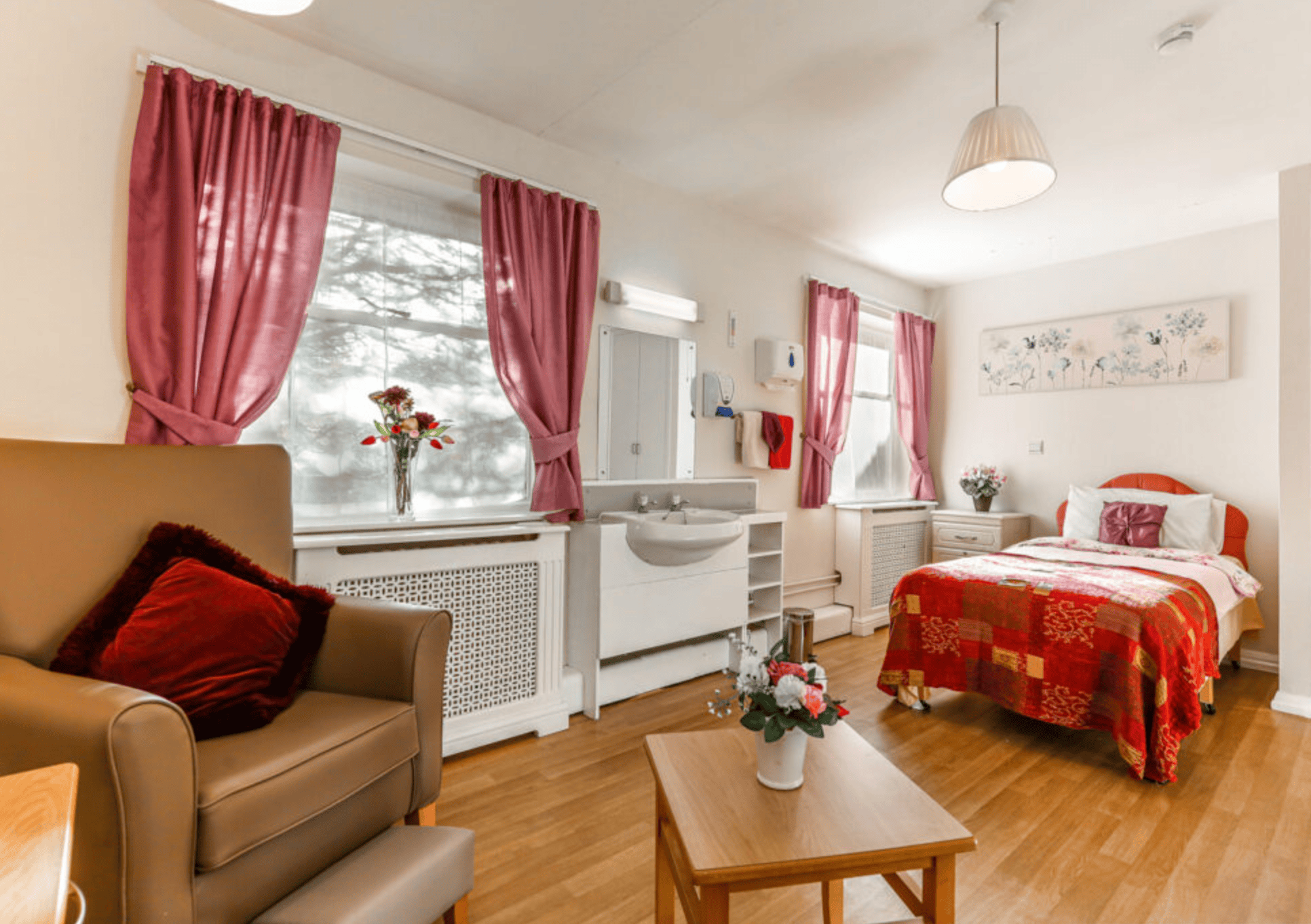 Bedroom of The Hawthorns Care Home in Wilmslow, Cheshire East