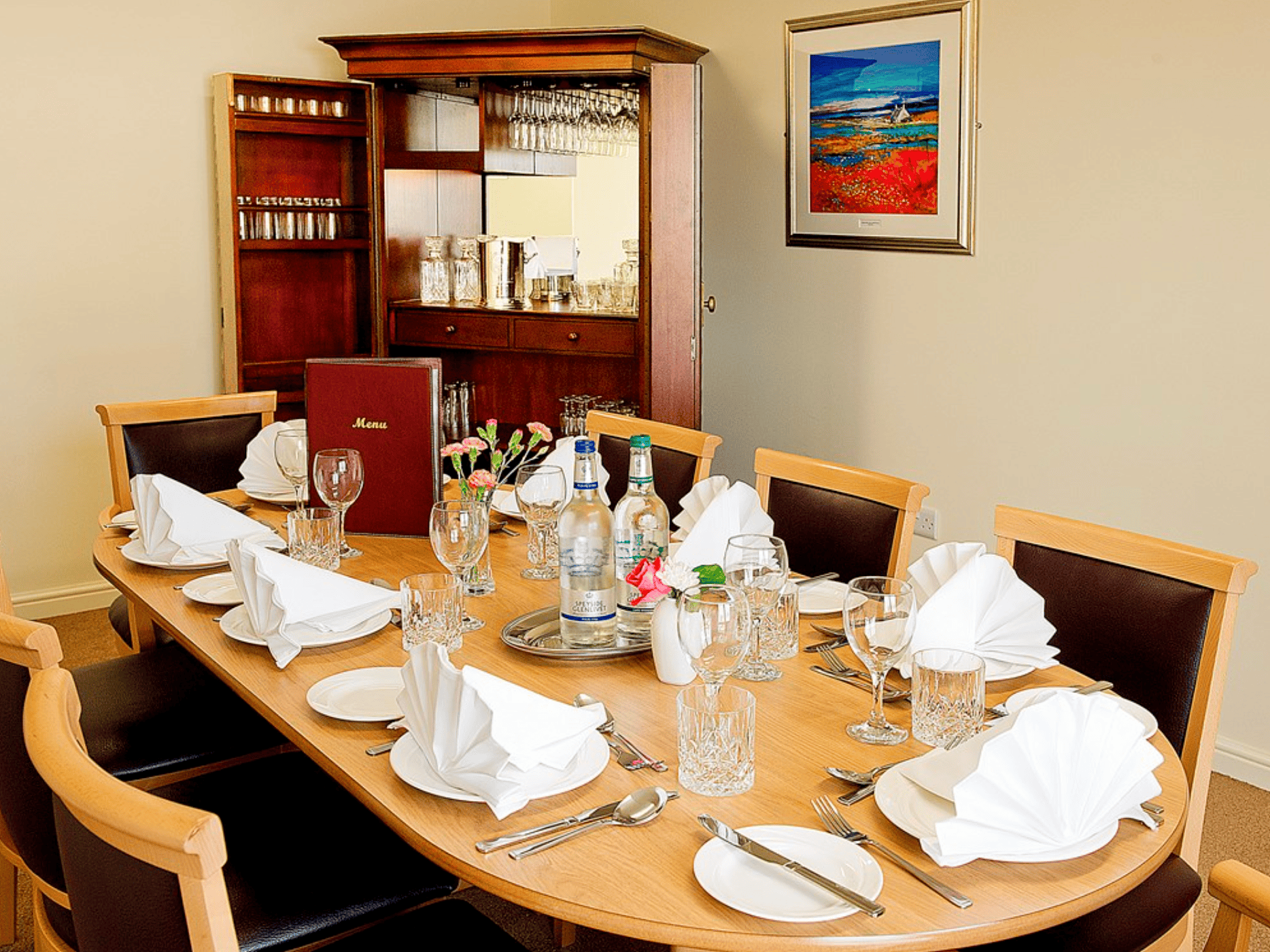 Private dining area of Mearns House in Glasgow, Scotland