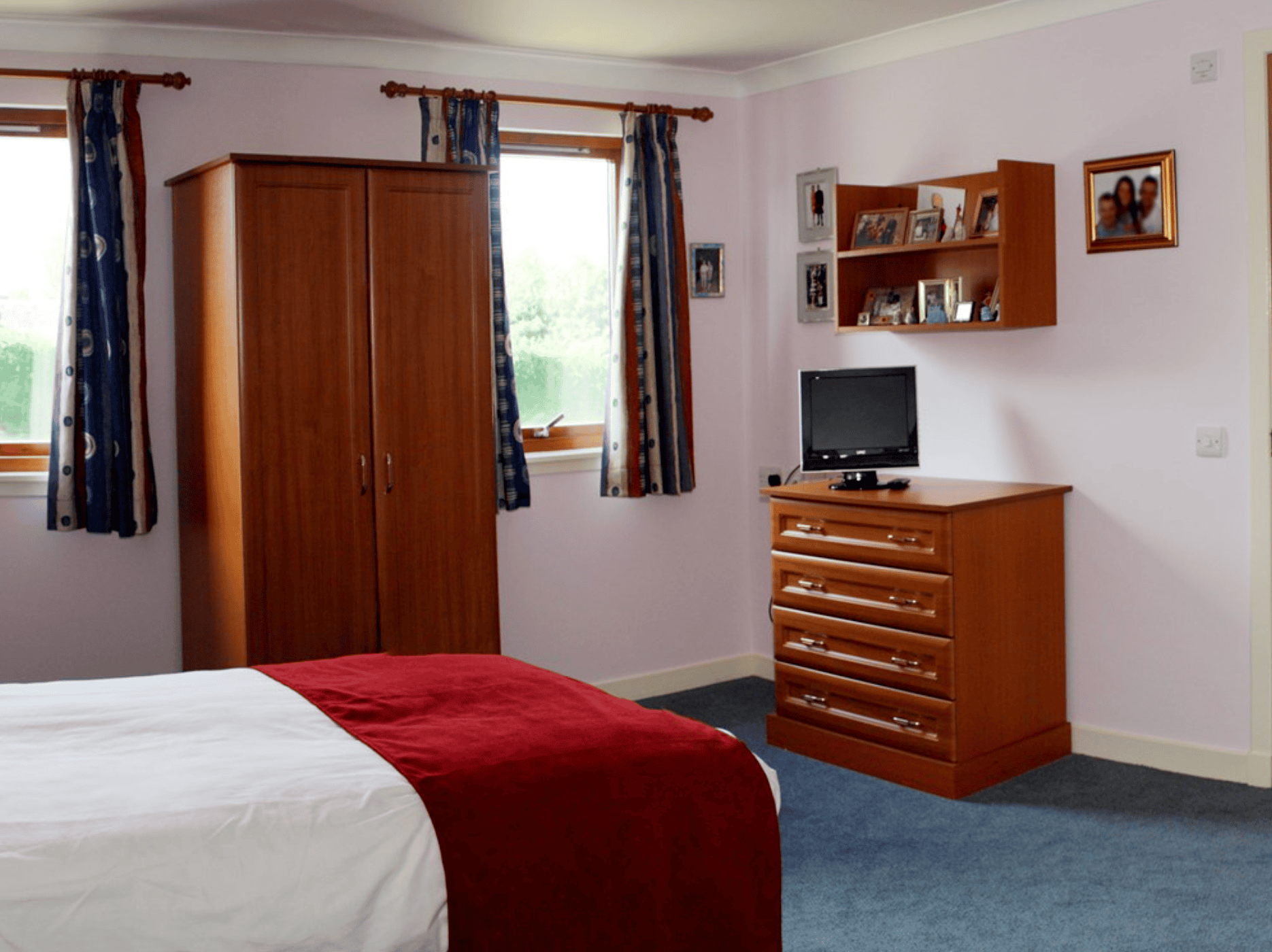 Bedroom at Airthrey Care Home, Airth, Falkirk