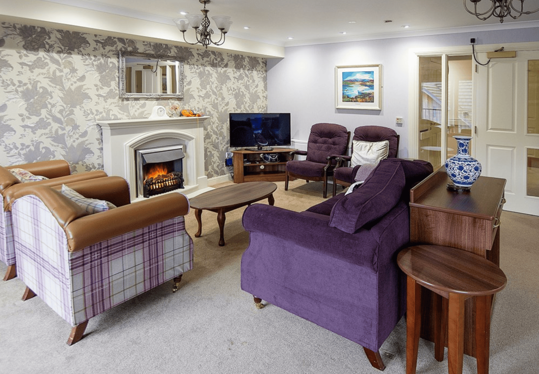 Lounge at Culduthel Care Home, Inverness, Scotland