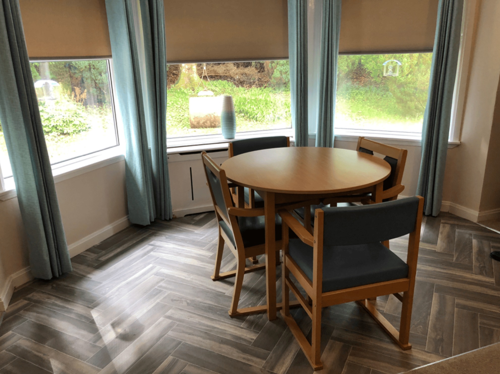 Dining room of Glebe House Care Home in Ayr, South Ayrshire
