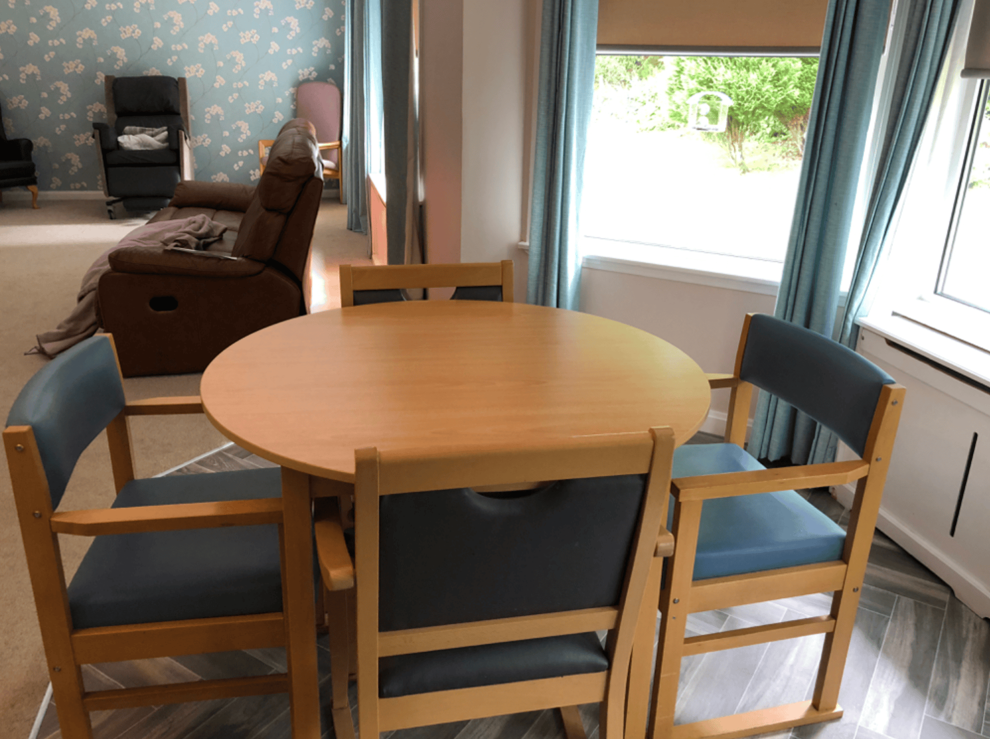 Dining room of Glebe House Care Home in Ayr, South Ayrshire