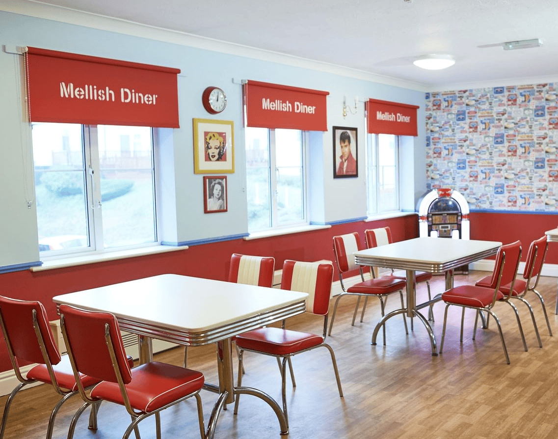 Dining area of Mellish House in Sudbury, Suffolk
