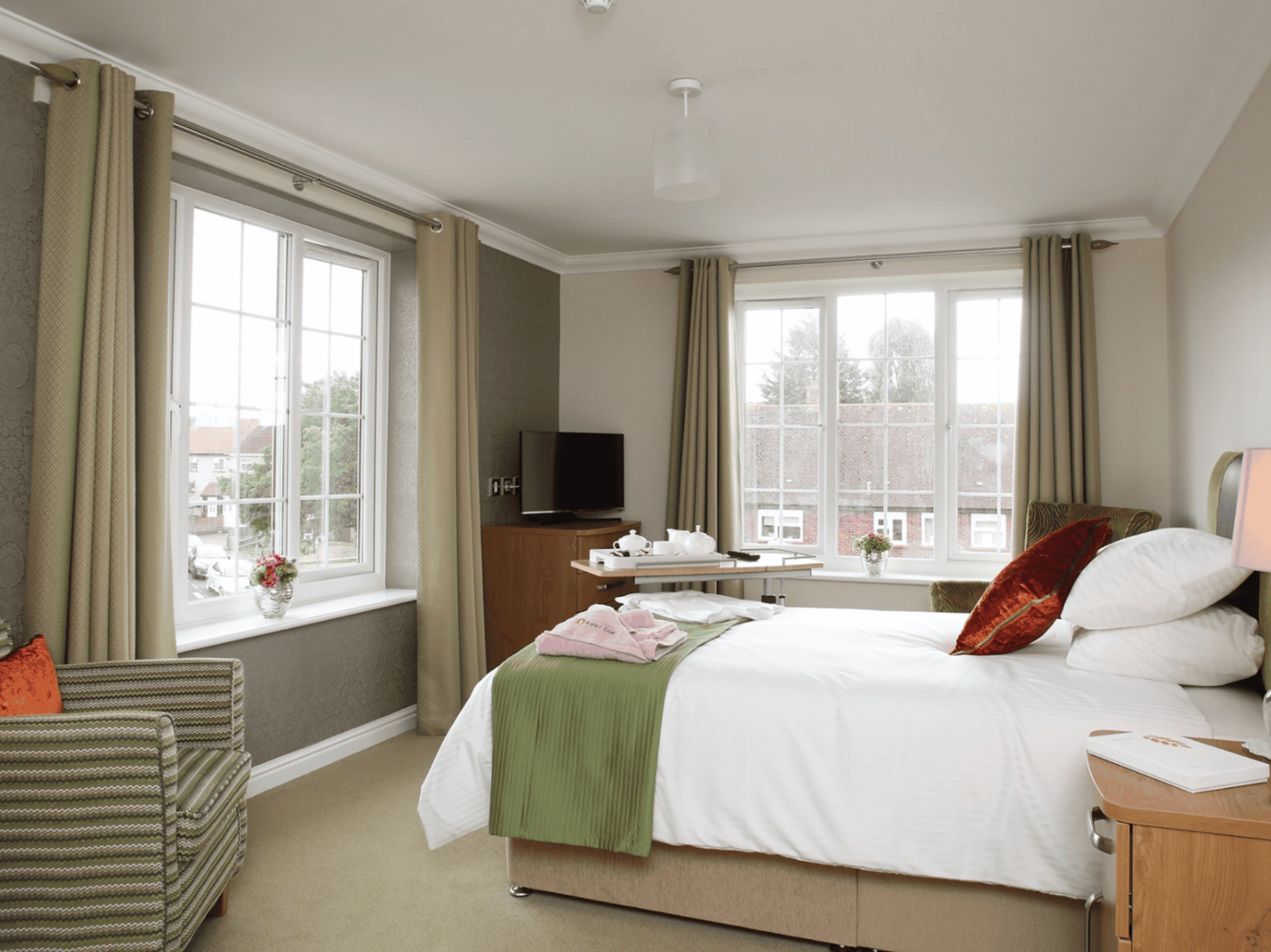 Bedroom of  Ryefield Court care home in Harrow, London