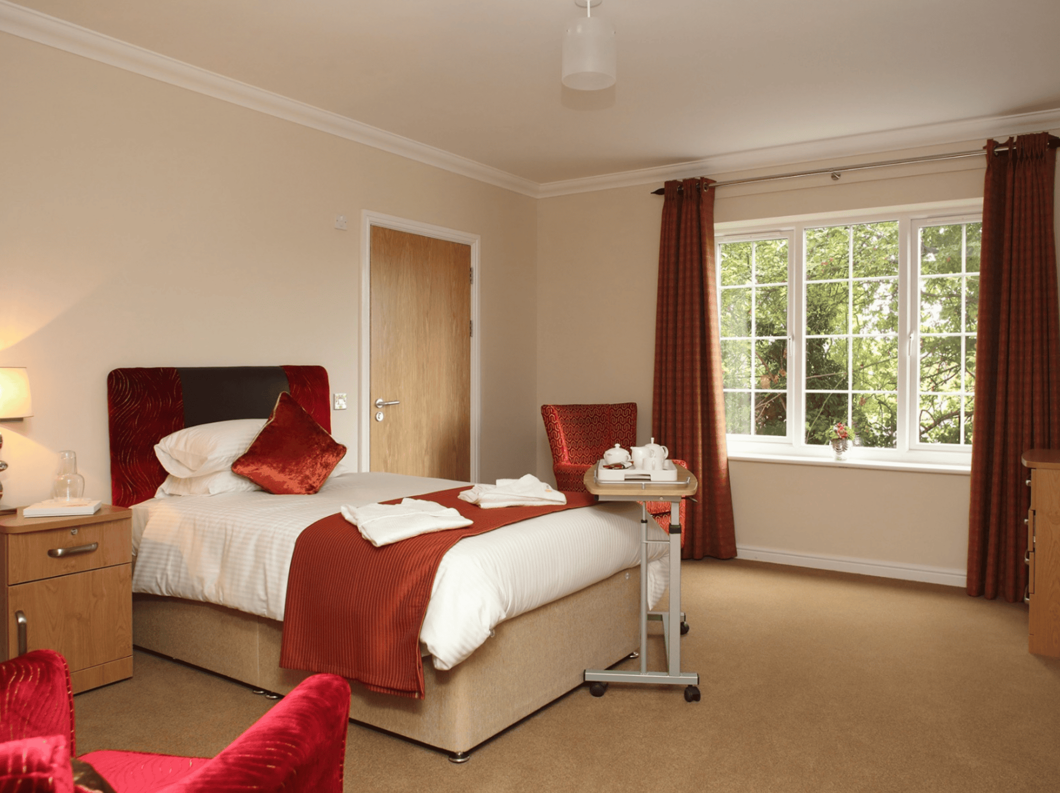 BEdroom of  Ryefield Court care home in Harrow, London