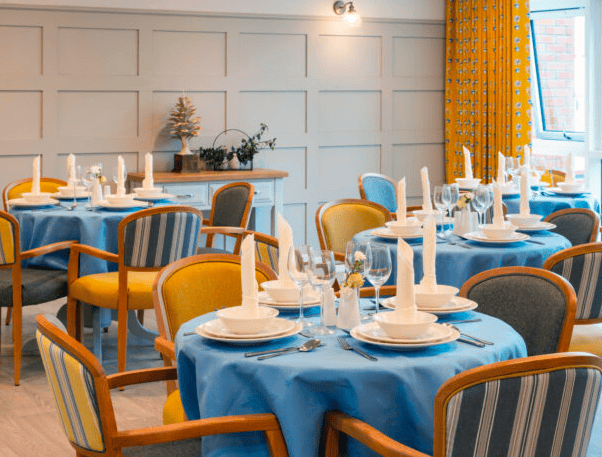 Dining room of Humberston House in Grimsby, Lincolnshire