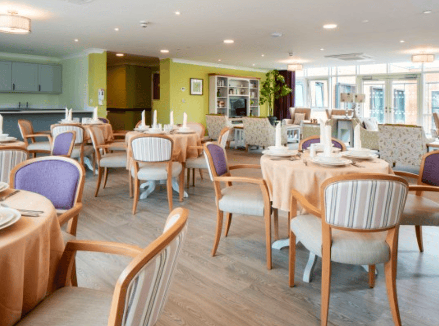 Dining area of Humberston House in Grimsby, Lincolnshire