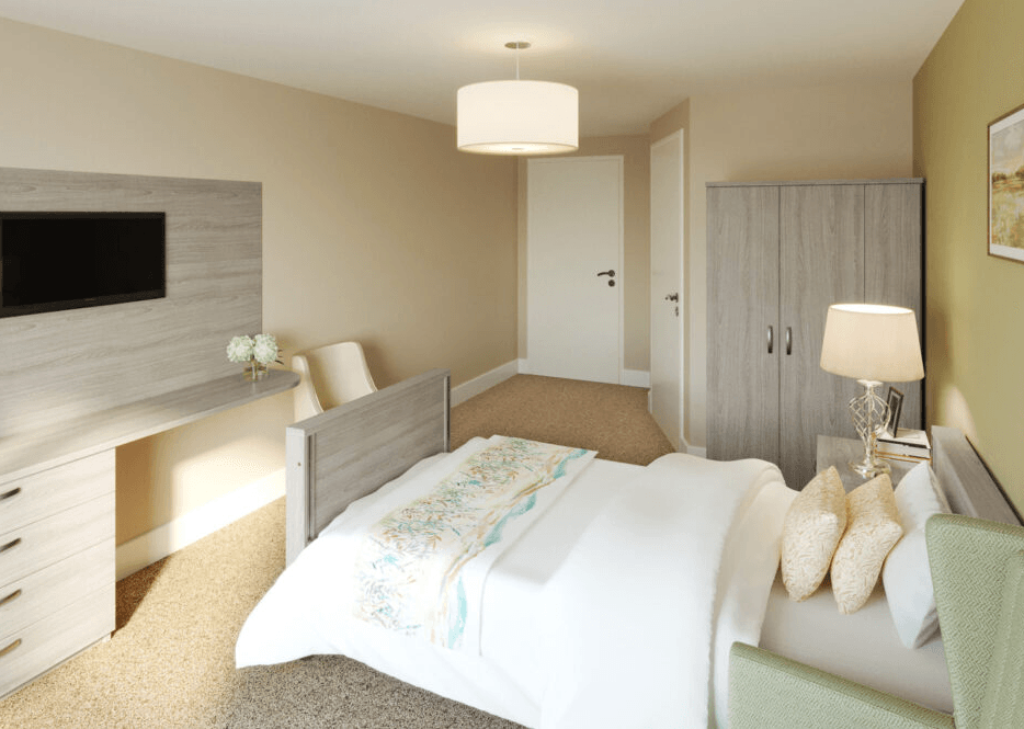 BEdroom of The Rowans care home in Wigan, Manchester