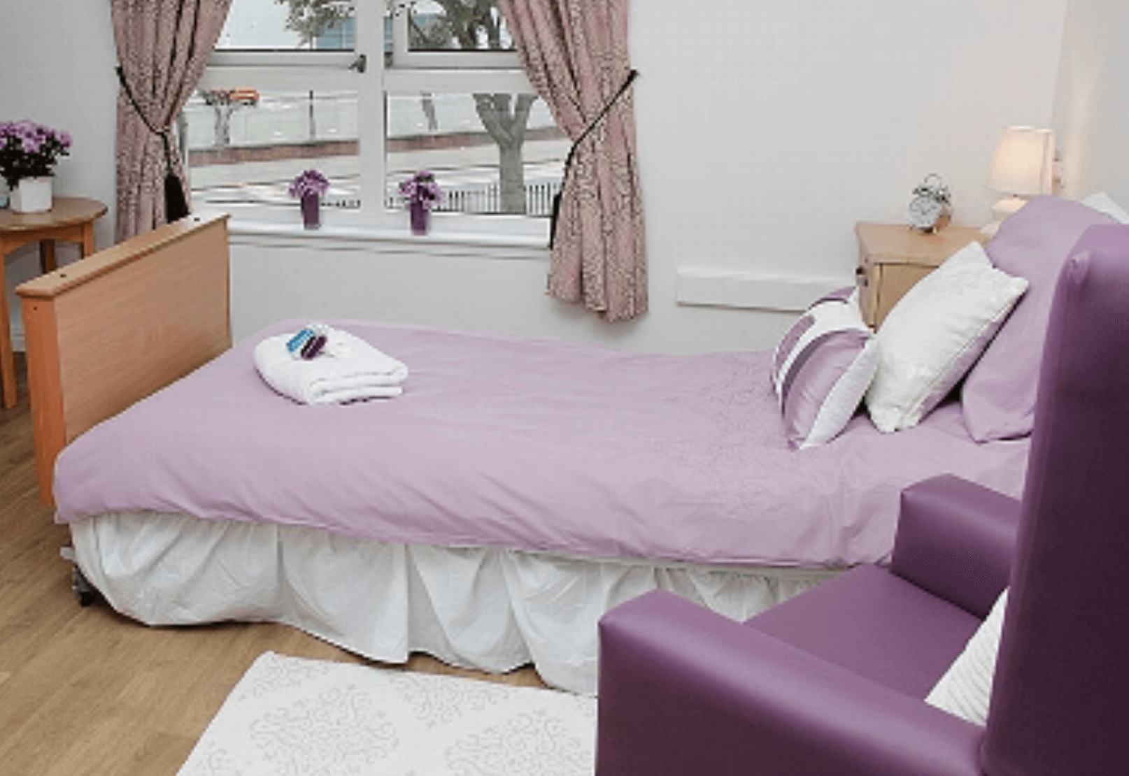 Bedroom of Craigbank Care Home in Glasgow, Scotland