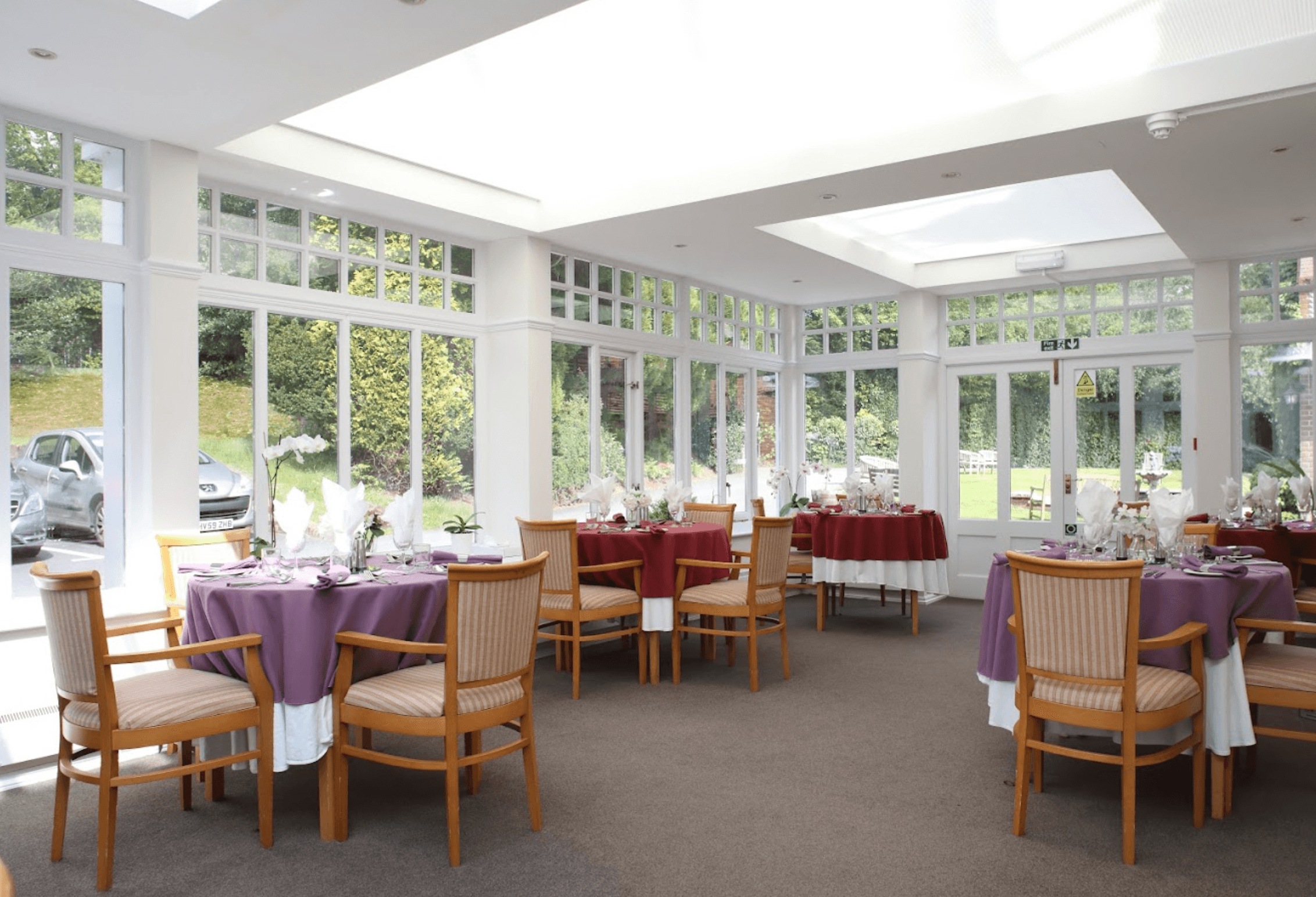 Dining room of Huntington House in Surrey