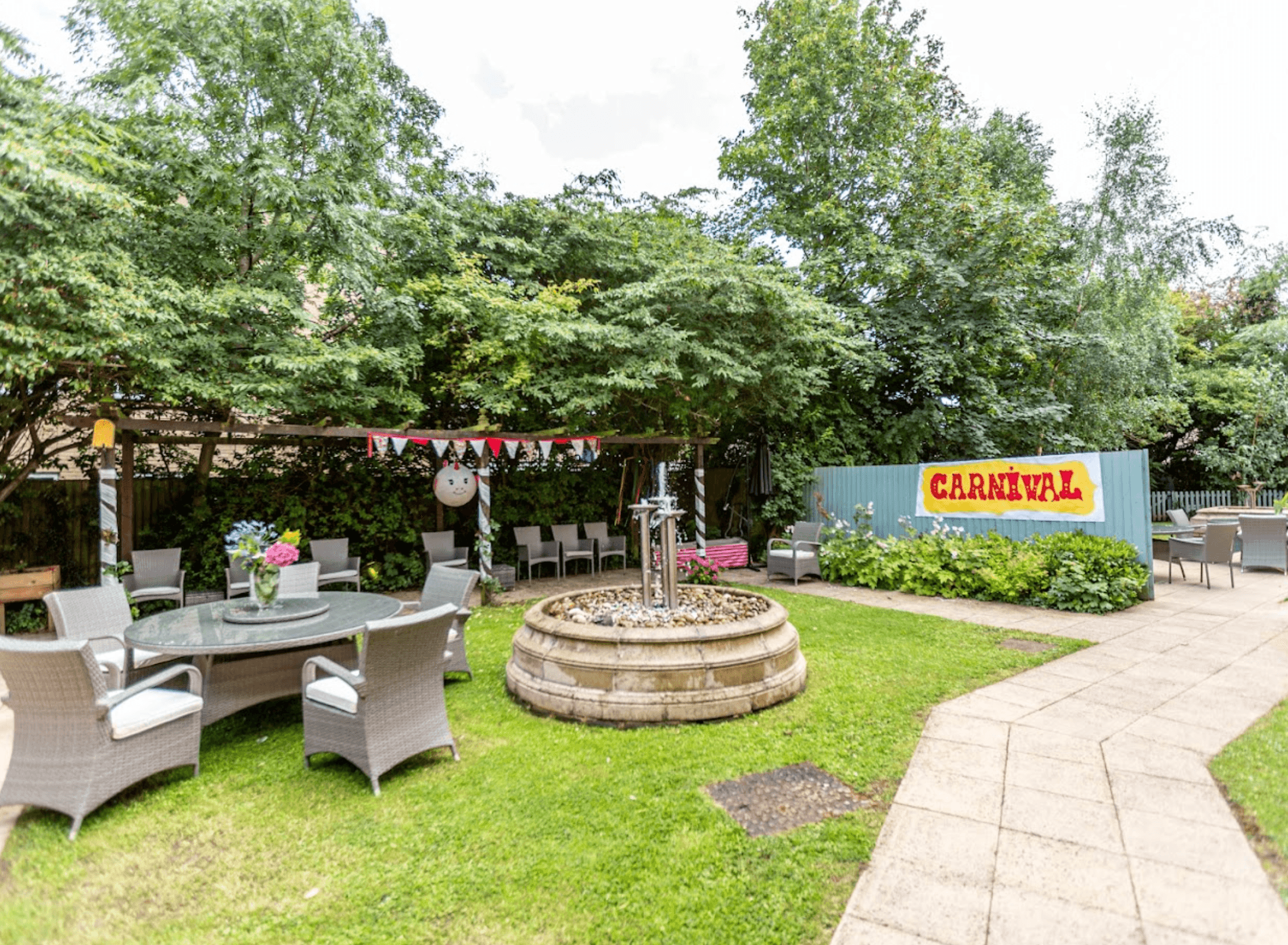 Garden of Okeley care home in Chelmsford