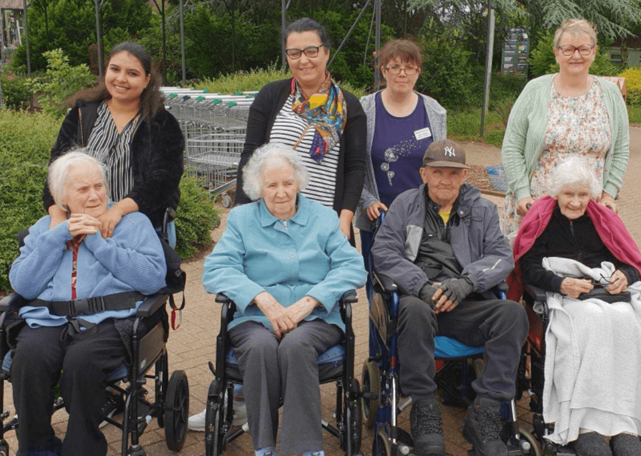 Residents of Meadow View Nursing Home in Witney, Oxfordshire