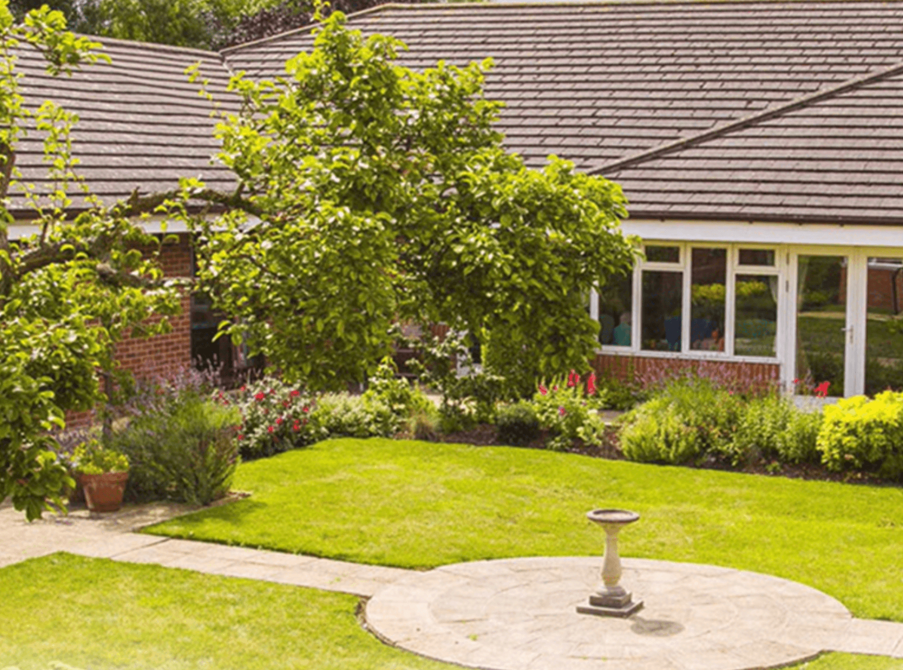 Garden of Meadow View Nursing Home in Witney, Oxfordshire