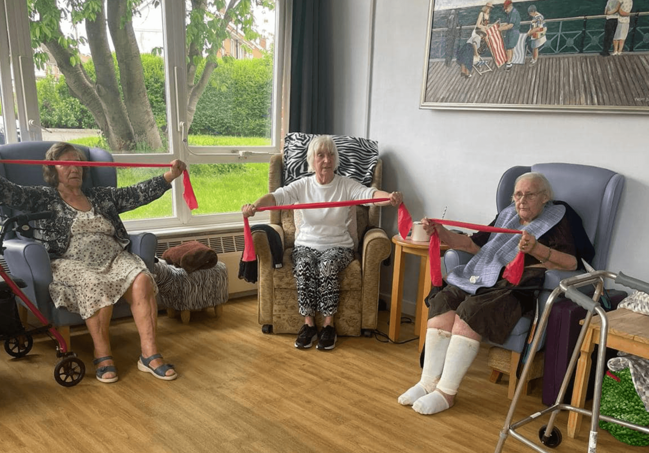 Lounge of Abbey House care home in Leicester