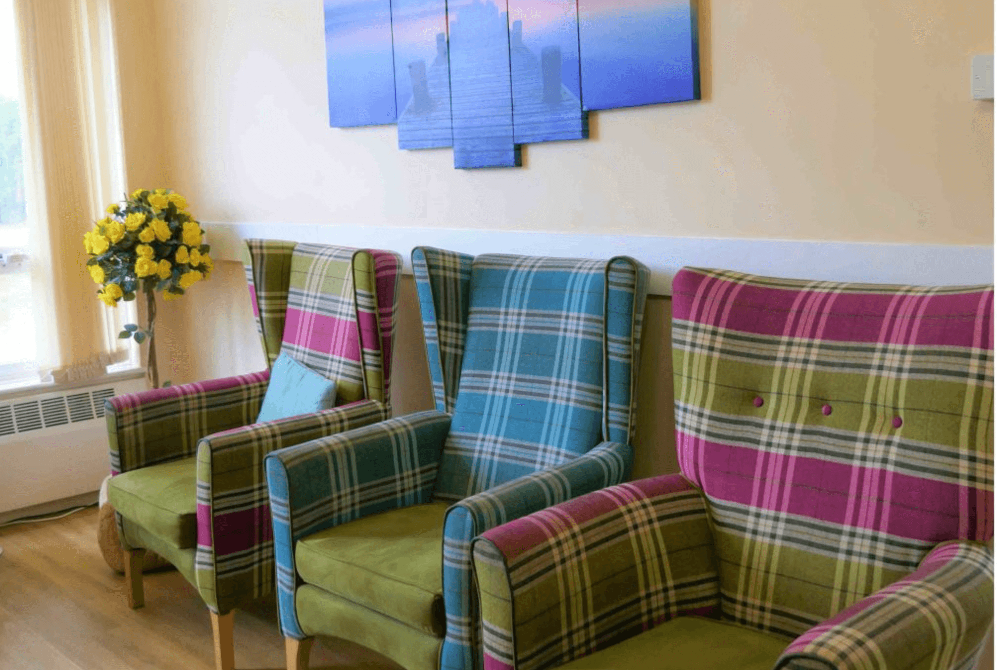 Lounge of Cooper House care home in Leicester