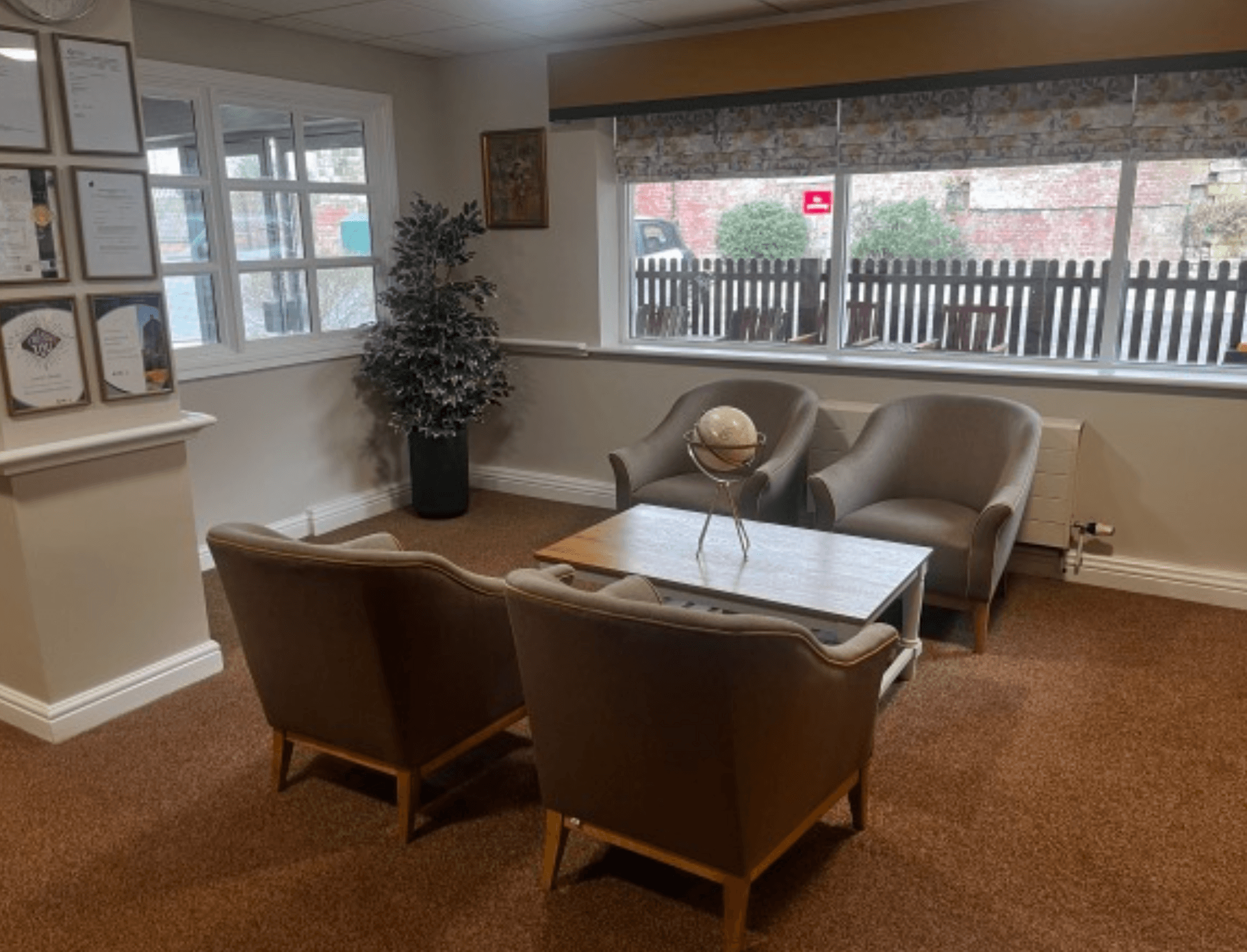 Lounge of Moorgate Croft care home in Rotherham