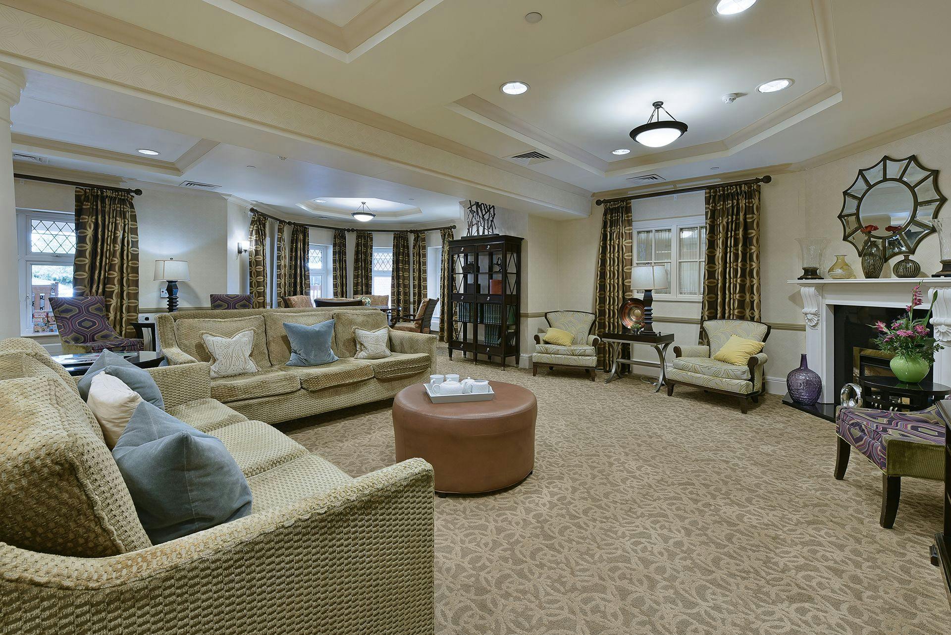 Lounge at Sonning Gardens care home in Sonning, Berkshire