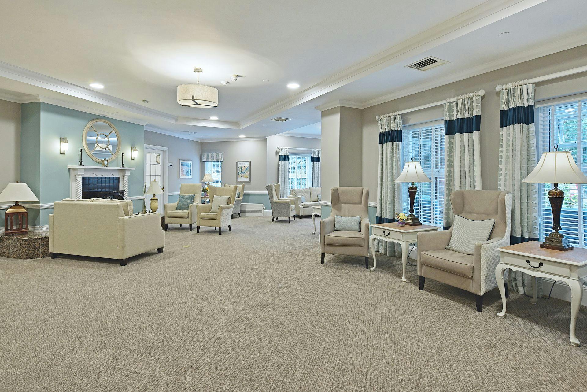 Lounge of Westbourne Tower care home in Bournemouth, Hampshire