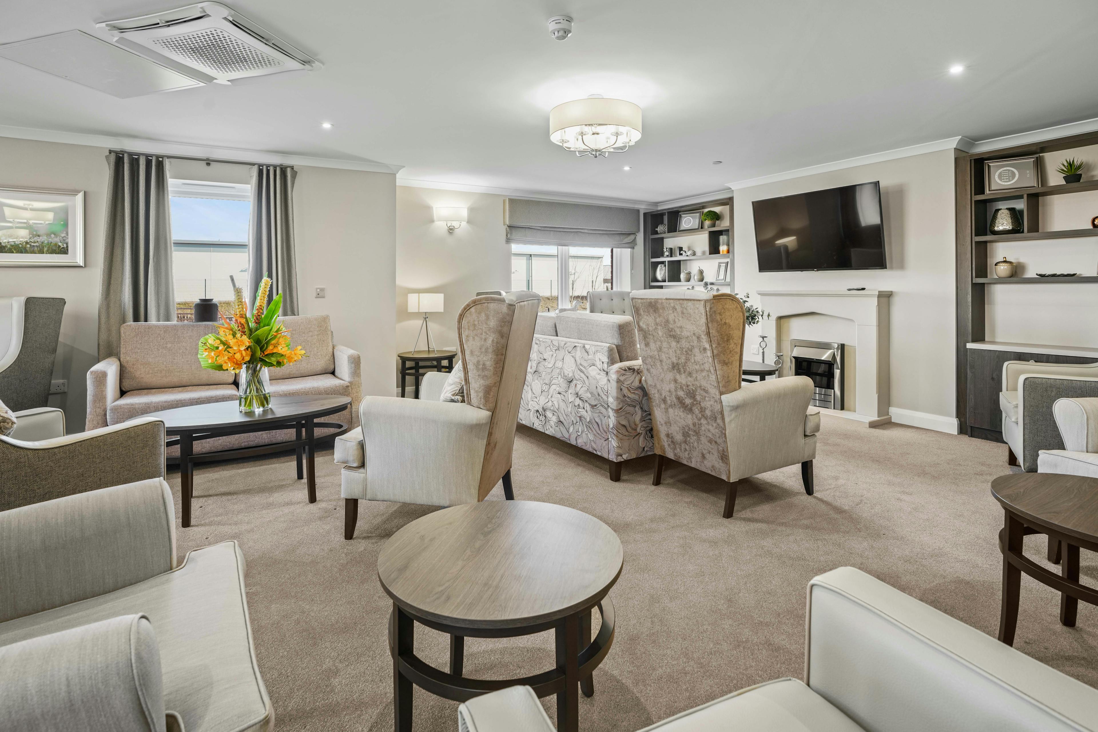 Lounge of Toray Pines care home in Woodhall Spa, Lincolnshire