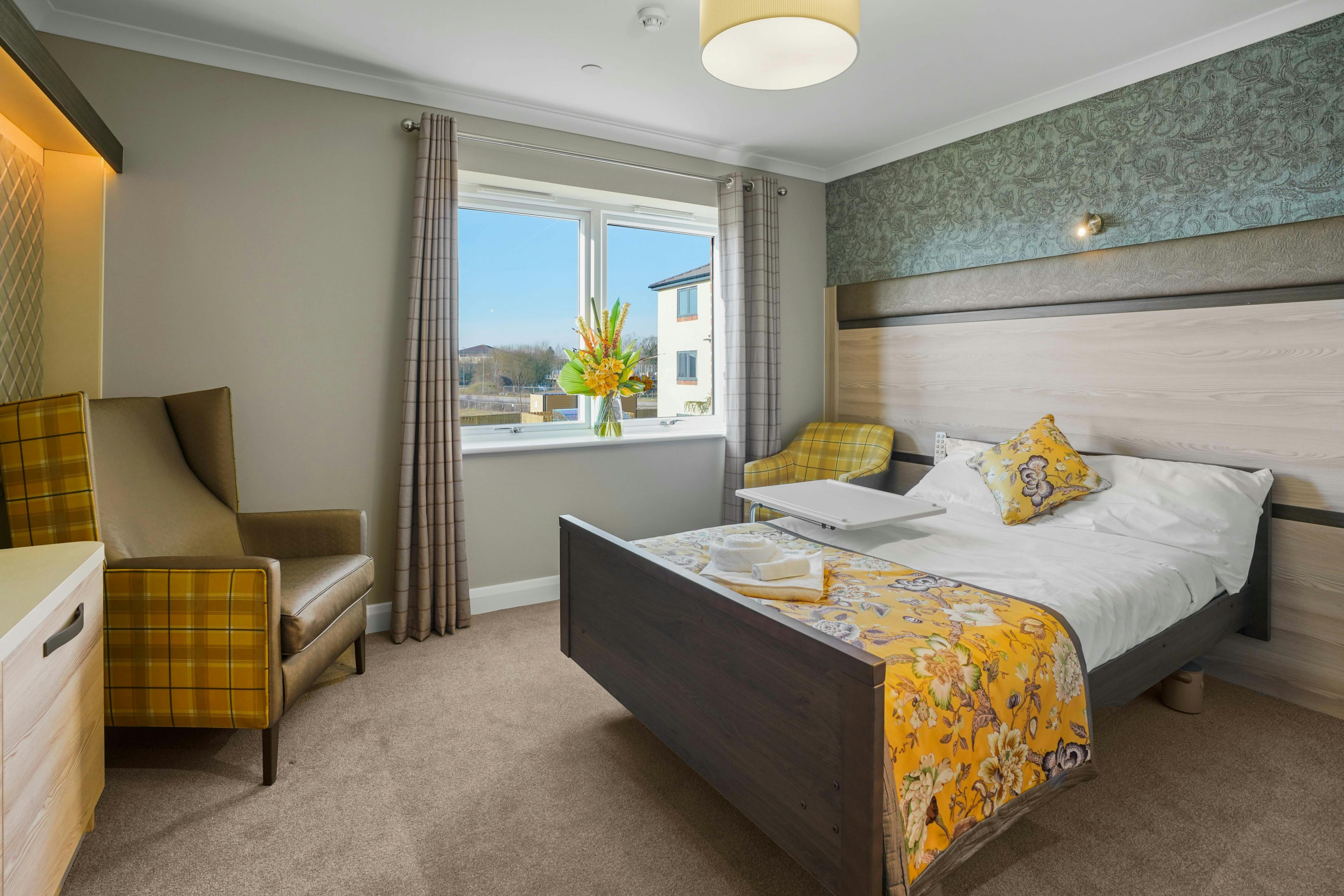Bedroom of Avocet House care home in Boston, Lincolnshire