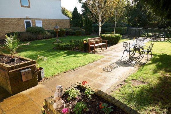 Garden of The Burroughs Care Home in West Drayton, Hillingdon