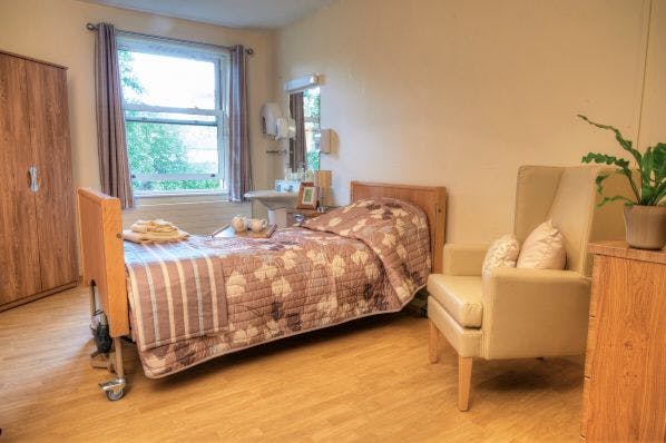 Bedroom of The Burroughs Care Home in West Drayton, Hillingdon