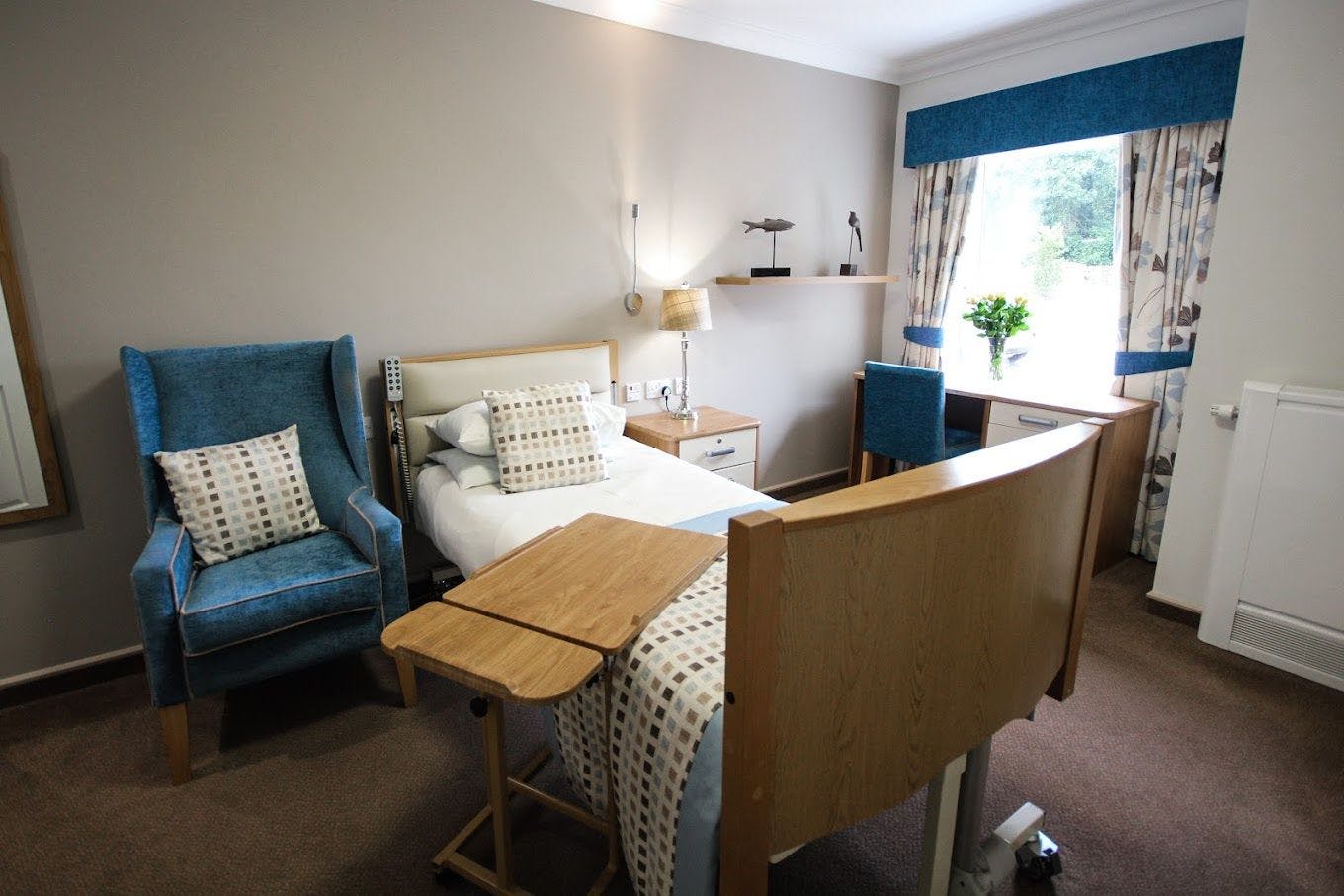 Bedroom of The Moors care home in Ripon, Yorkshire
