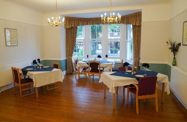 Dining Area at The Winsor Nursing Home, Minehead, Somerset
