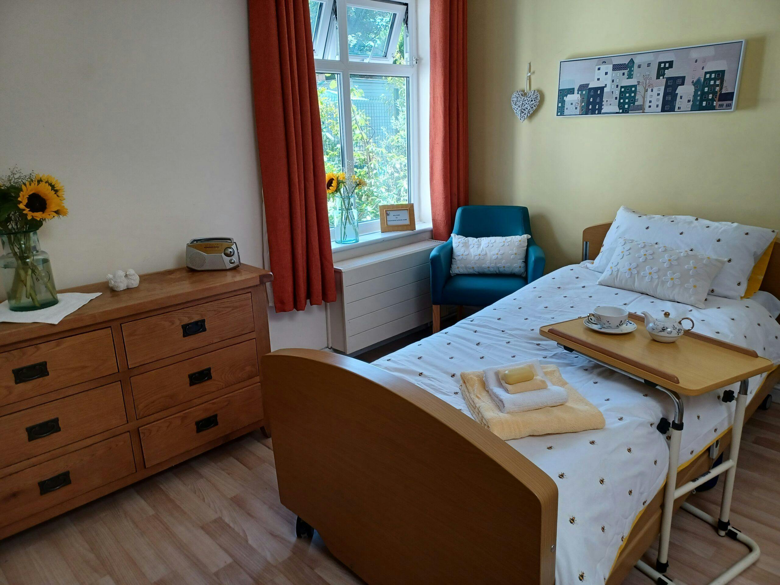 bedroom at Tudor Bank Care Home, Southport