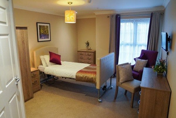 Bedroom at Upton Dene Residential & Nursing, Chester, Cheshire