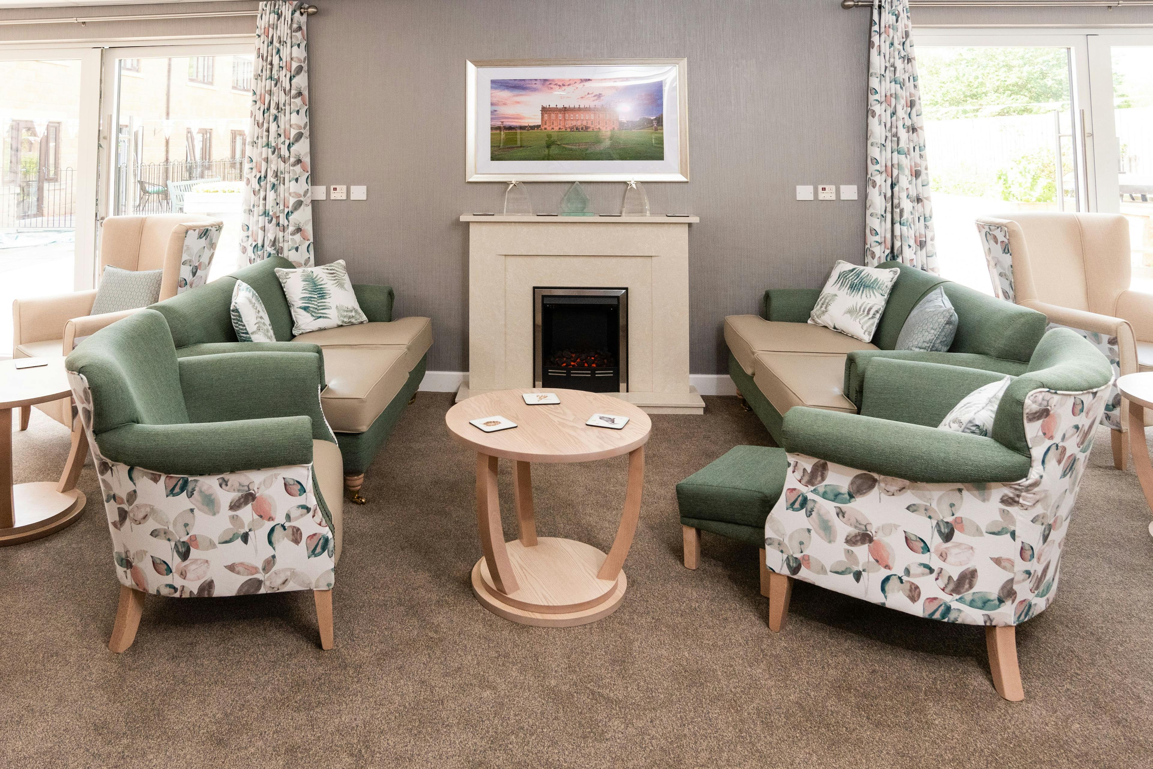 Communal Lounge of Valley Lodge Care Home in Matlock, Derbyshire