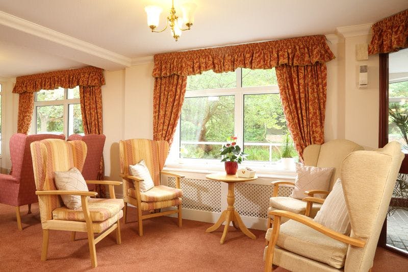 Lounge of Ventress Hall care home in Darlington, County Durham