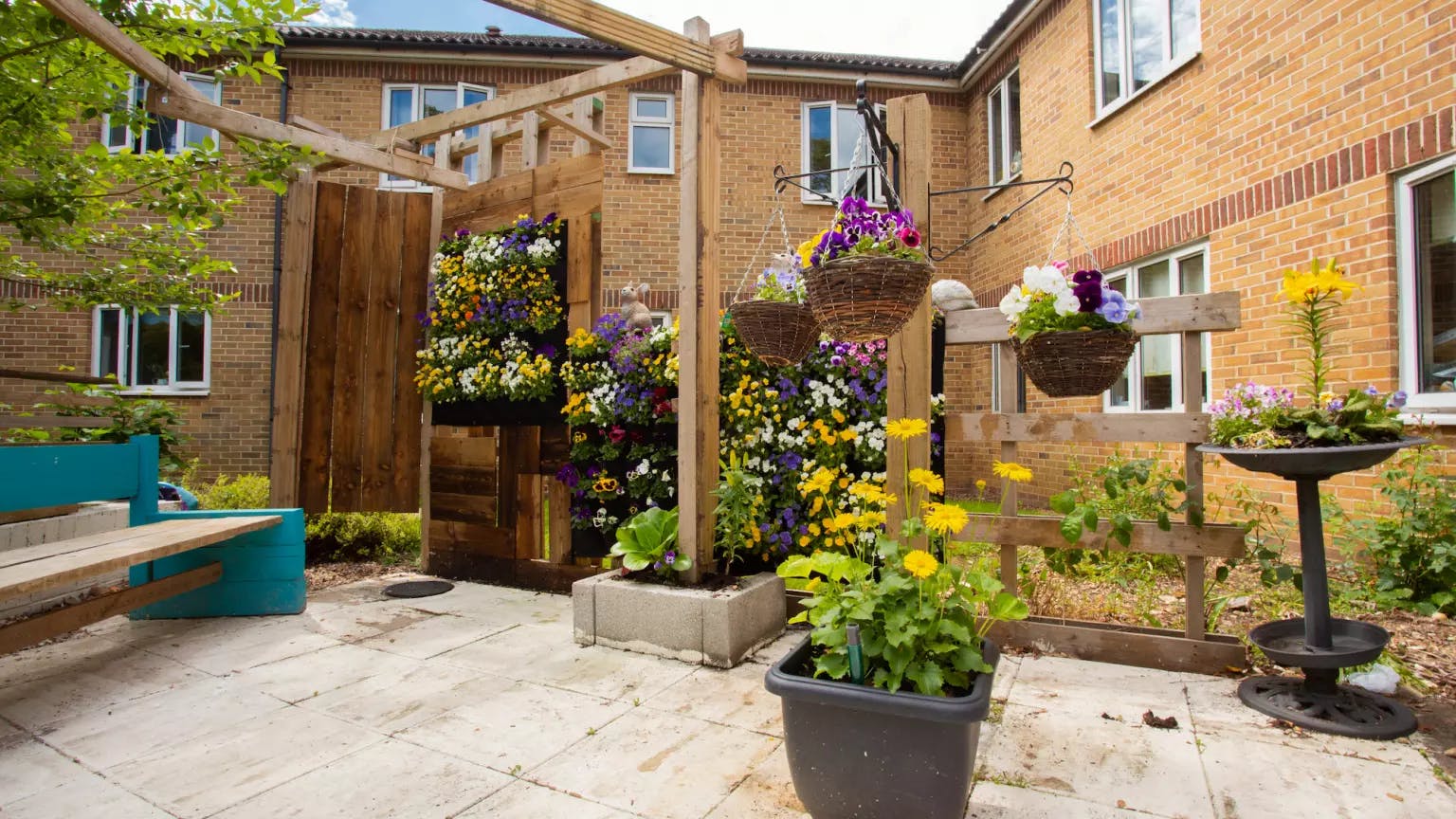 Garden of Vesta Lodge care home in St Albans, Hertfordshire