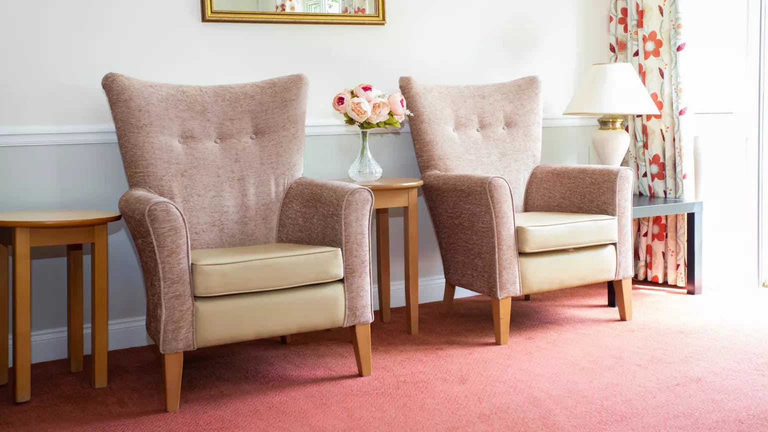 Seating area of Vesta Lodge care home in St Albans, Hertfordshire