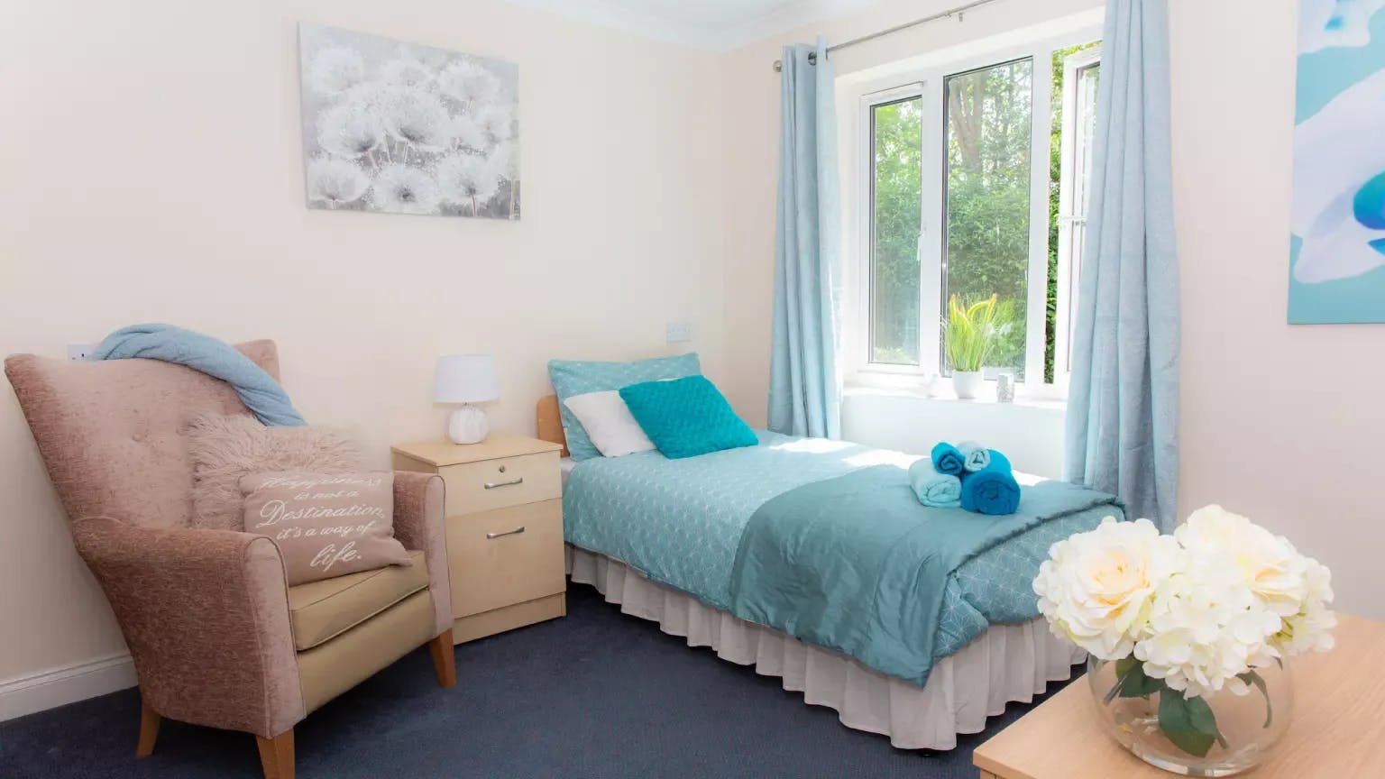 Bedroom of Vesta Lodge care home in St Albans, Hertfordshire