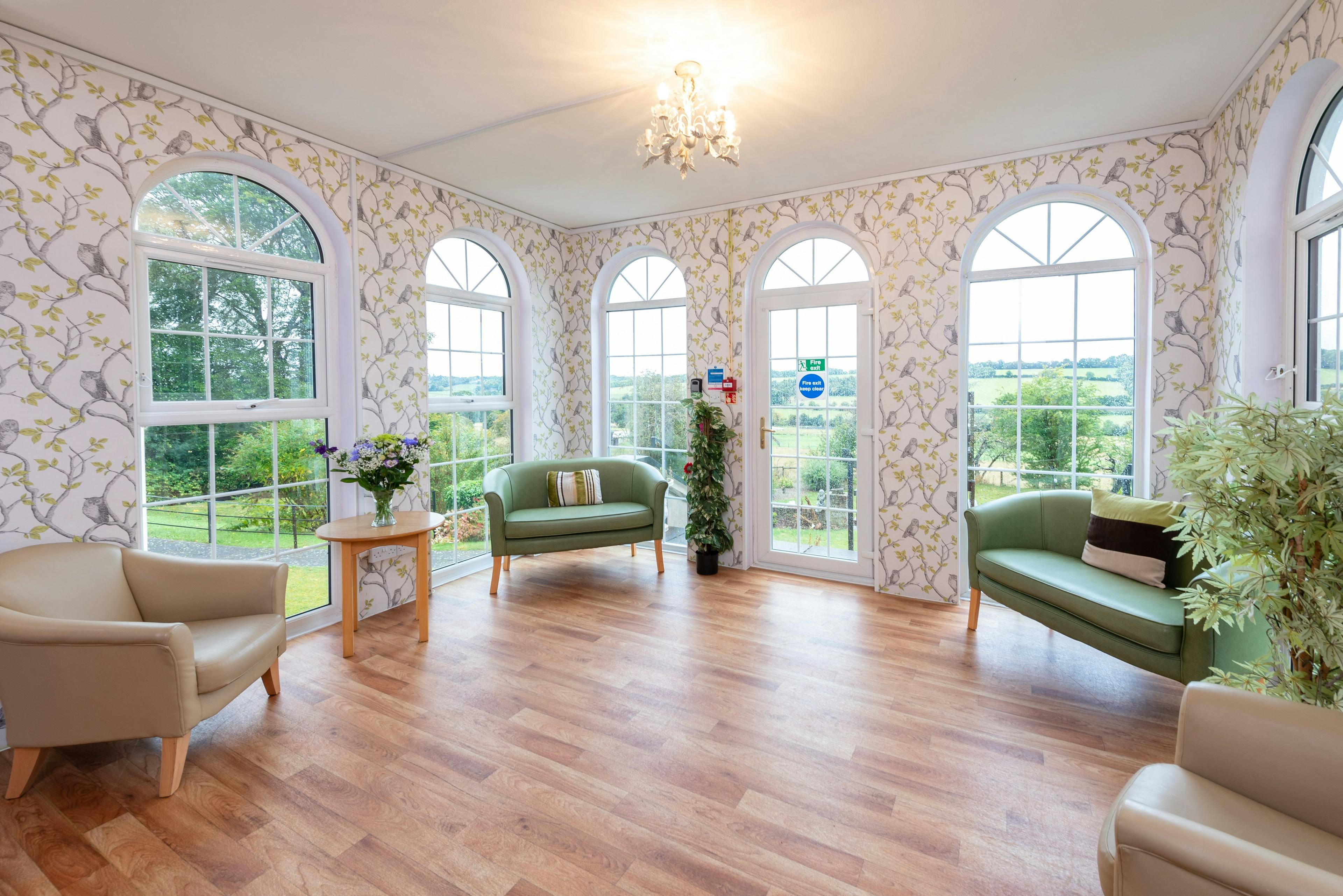 Lounge of Woodlands Park care home in Great Missenden, Buckinghamshire