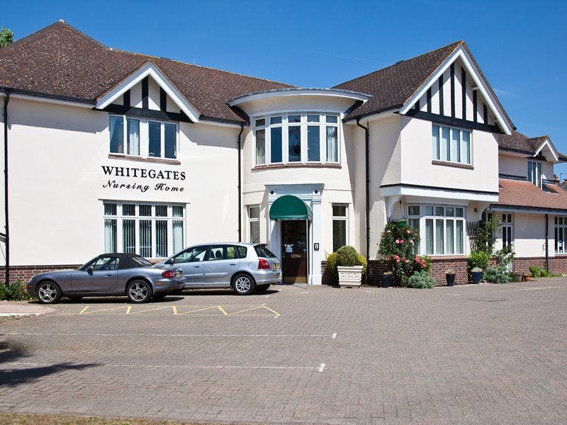 Exterior of Whitegates Care Home in Staines-upon-Thames, Surrey