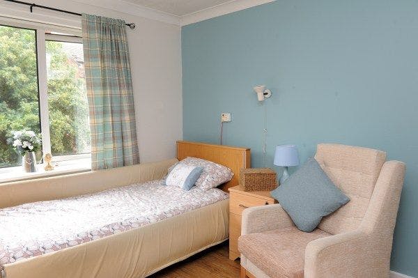 Bedroom at Willow Gardens Residential & Nursing Home, Bootle, Merseyside