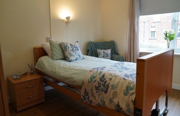 Bedroom at Willow Gardens Residential & Nursing Home, Bootle, Merseyside