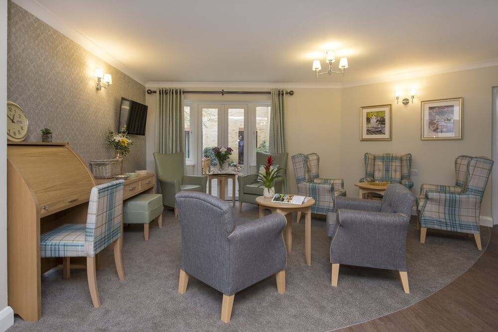 Communal Lounge of Woodland Hall Care Home in Stanmore, Harrow