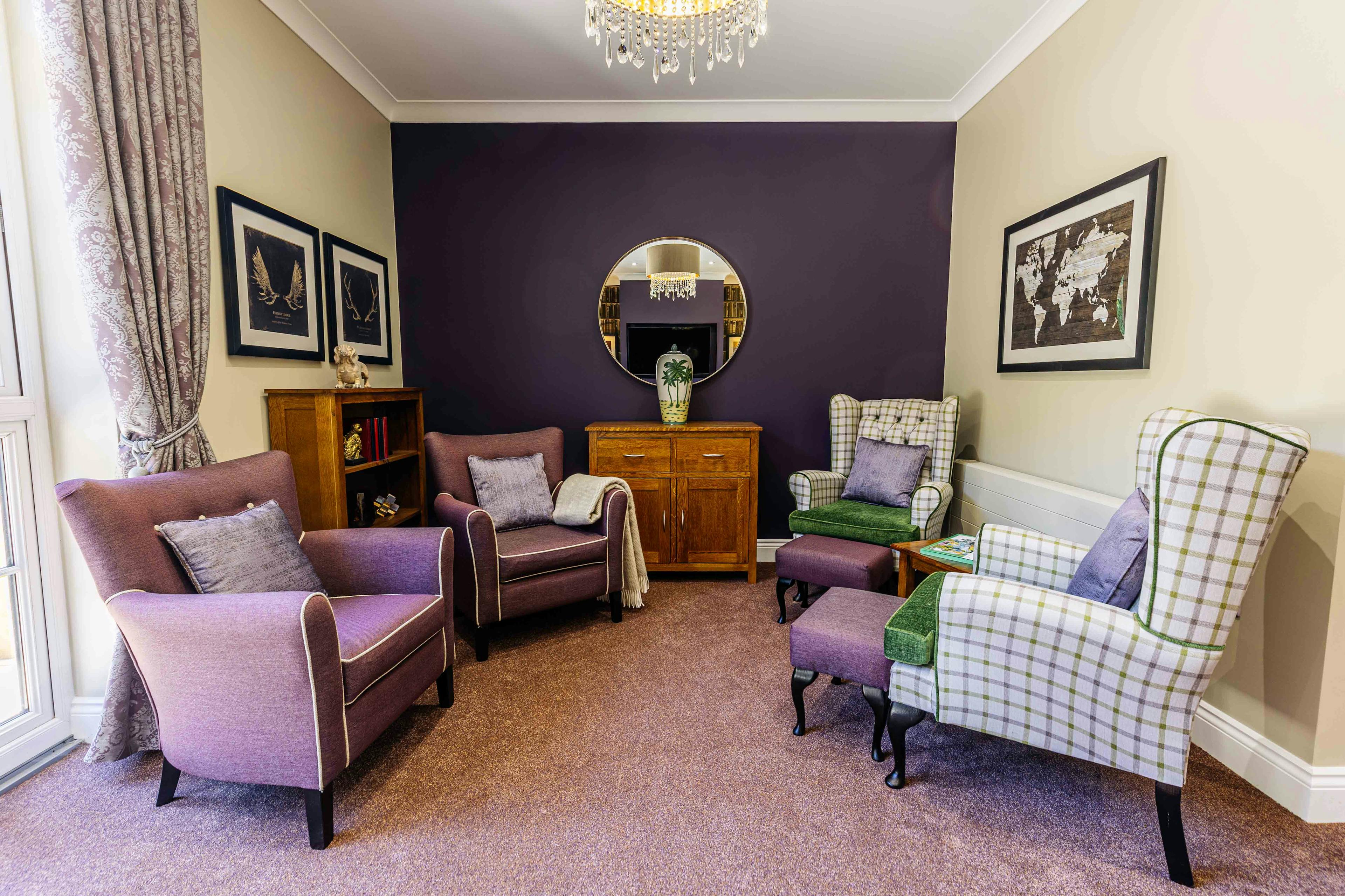 Communal area at Worplesdon View Care Home in Guildford, Surrey