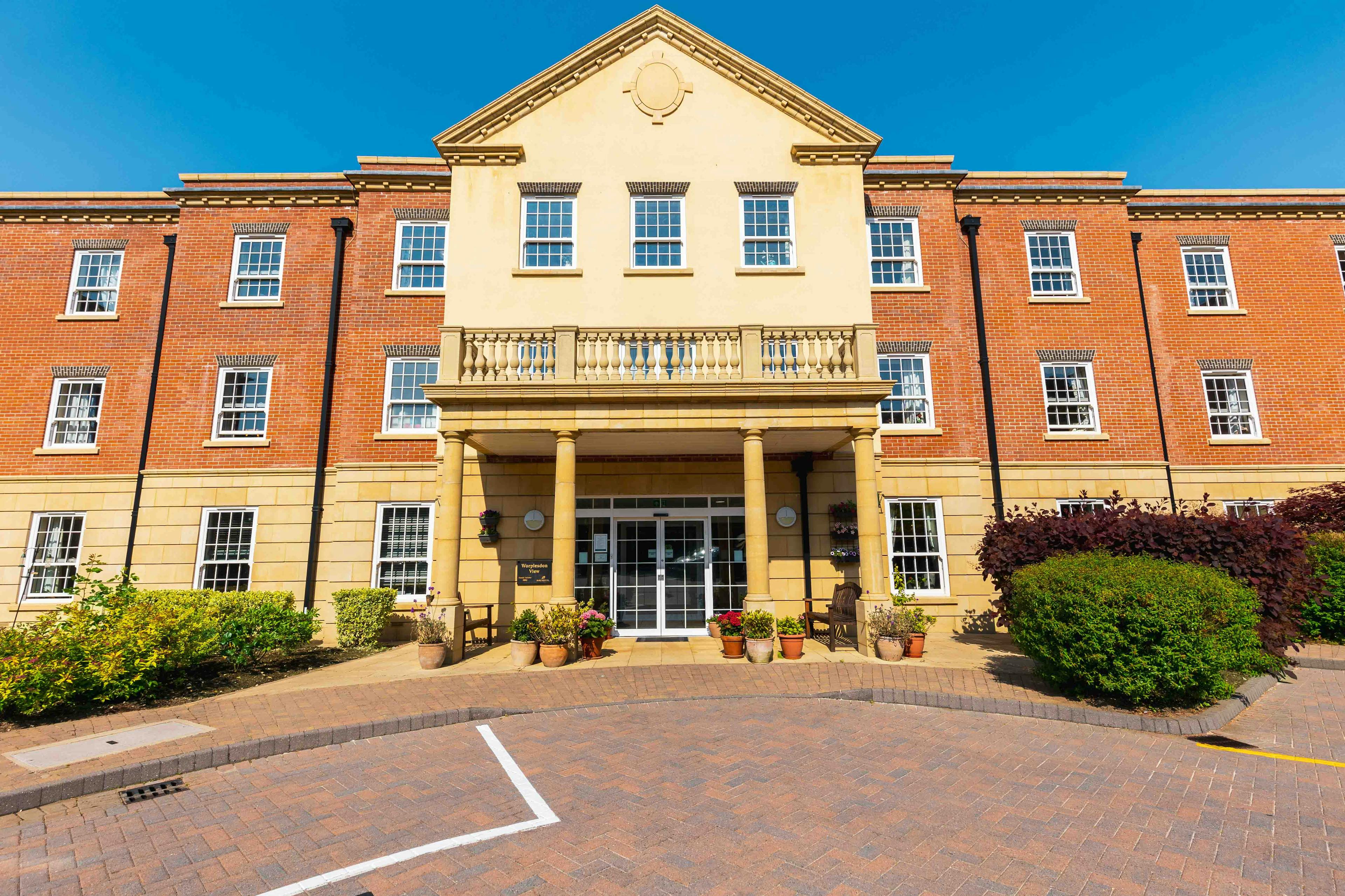 Exterior of Worplesdon View Care Home in Guildford, Surrey