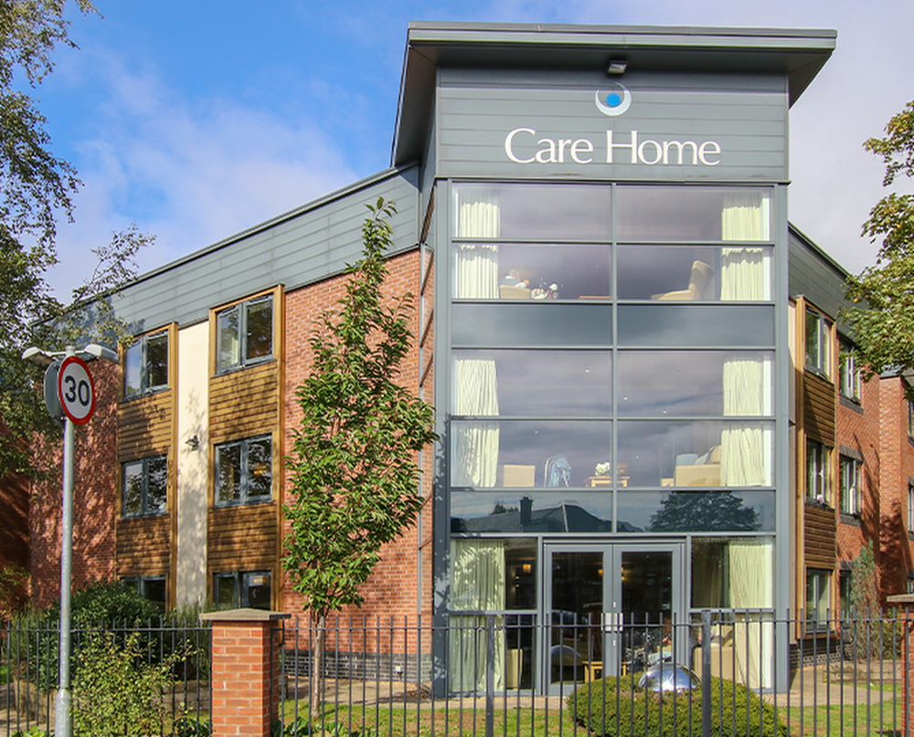 Exterior of Acacia Lodge Care Home in Manchester, Greater Manchester