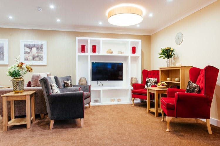 Communal Lounge of Dovedale Court Care Home in Preston, Lancashire