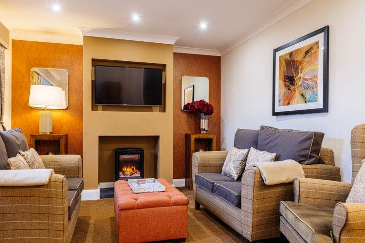 Communal Lounge at Sherwood Court Care Home in Fulwood, Preston