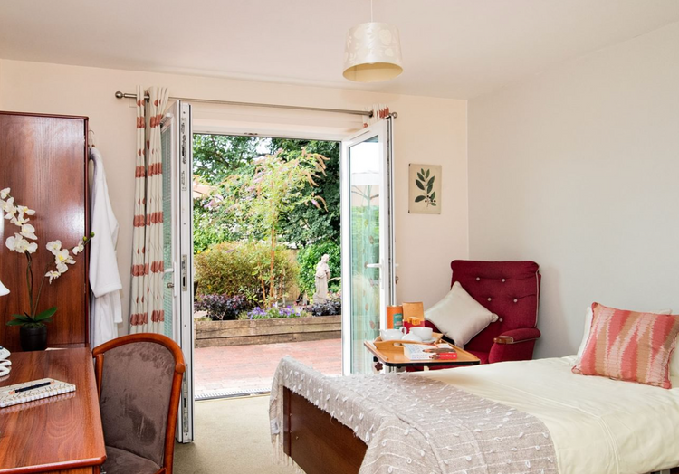 Bedroom of Cotman House care home in Felixstowe, Suffolk