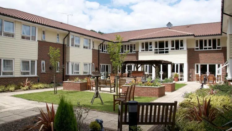 Exterior of Tye Green Lodge care home in Harlow, Essex