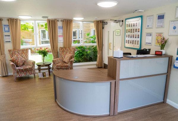 Front office at Rowanweald Residential and Nursing, Harrow