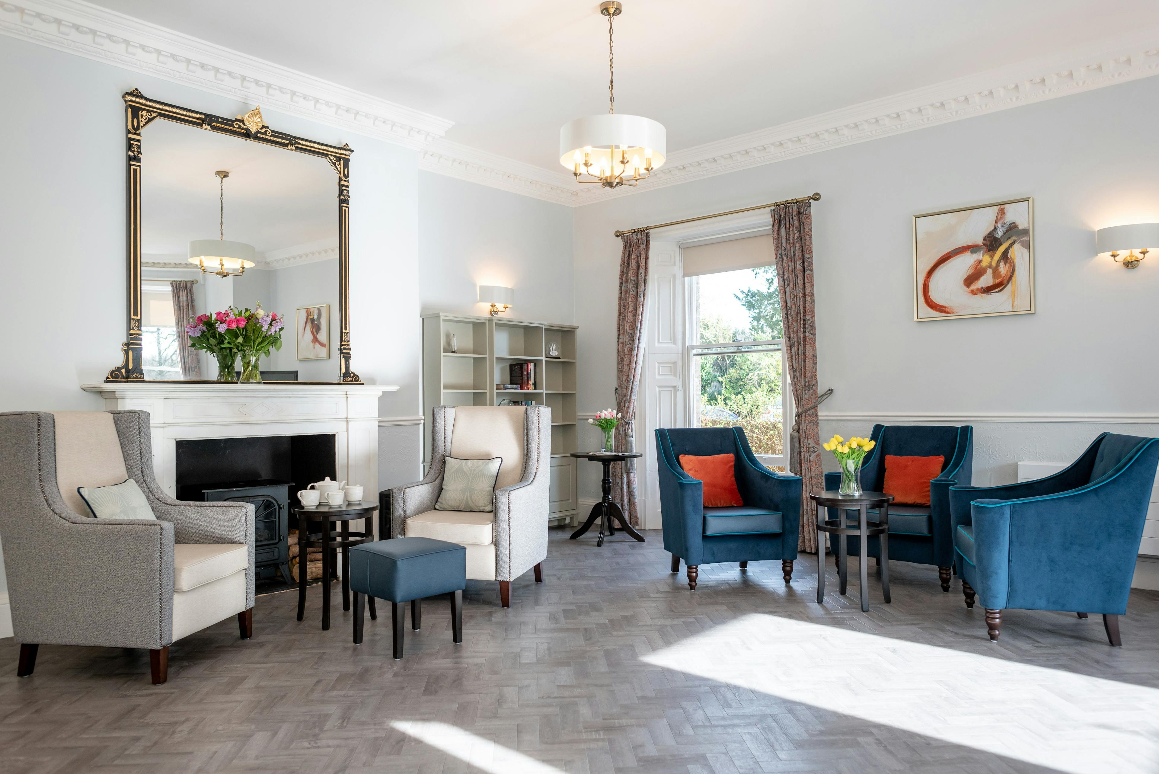 Lounge of Ford Place care home in Thetford, Norfolk