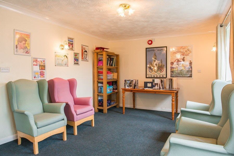 Communal lounge of Ambleside Care Home in Bexhill-on-Sea, Rother